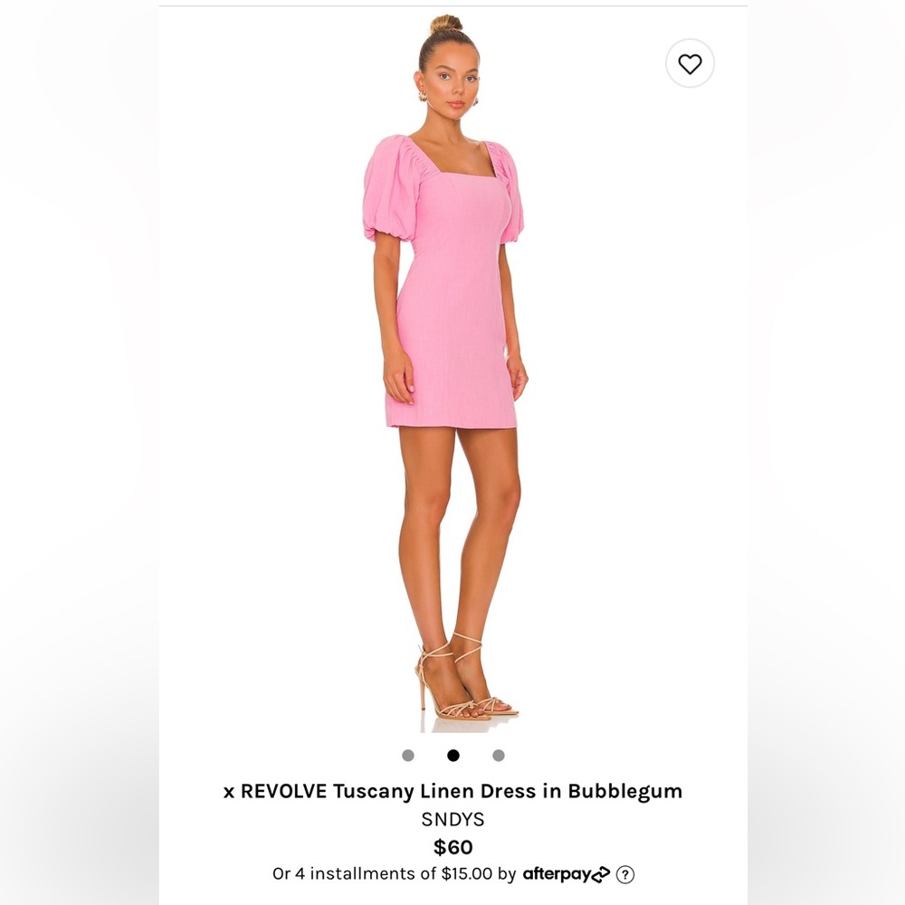 X revolve Tuscany linen dress in Bubblegum